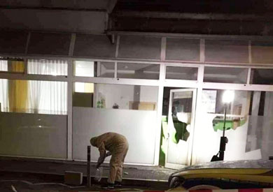 آثار الهجوم بزجاجات حارقة على مسجد بولاية بادن فيرتمبيرج