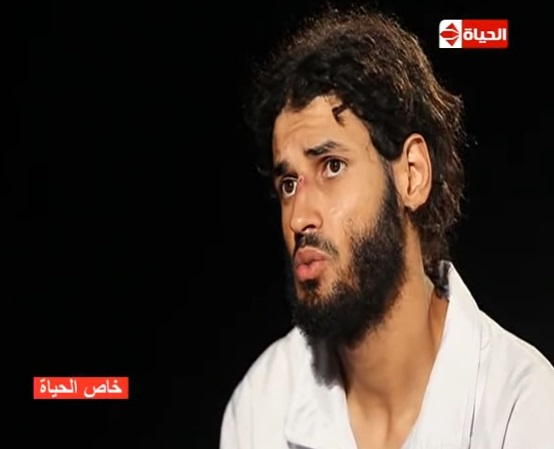 الإرهابي الليبي عبدالرحيم المسماري خلال حواره مع قناة الحياة