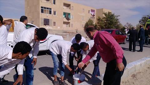 ادارة راس سدر التعليمية تطلق " يوم الخدمة العامة " لنظافة المدينة
