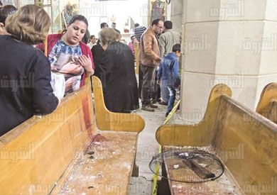 انفجار كنيسة مارى جرجس بطنطا تصوير اسلام صفوت