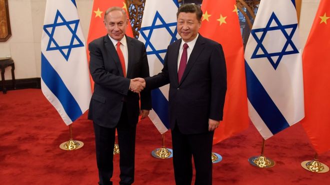 التقى رئيس الوزراء الإسرائيلي بنيامين نتانياهو والرئيس الصيني تشي جينبينغ، في عدة مناسبات من أجل تعزيز العلاقات بين البلدين