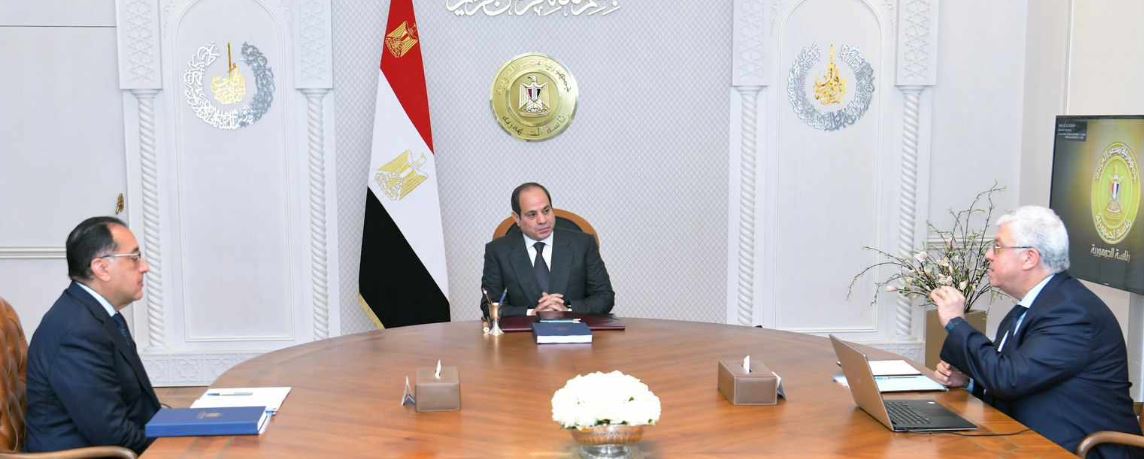 السيسي يلتقي مدبولي ووزير التعليم العالي ويوجه بتفعيل مبادرة بنك المعرفة المصري