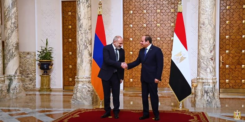 الرئيس السيسي: نسعى لزيادة حجم التبادل التجاري والتواجد الاستثماري مع أرمينيا