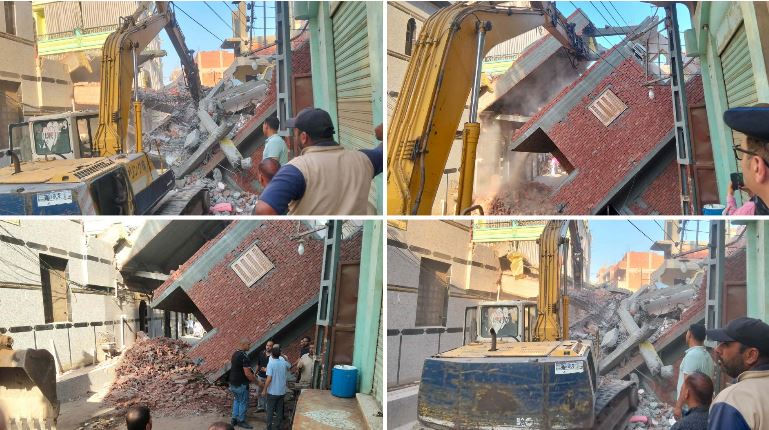 عقار عمره 3 أشهر ينهار فوق مسجد بالدقهلية.. ولجنة هندسية تكشف الأسباب 