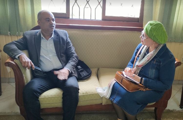 محررة الشروق مع مدير تضامن الإسكندرية