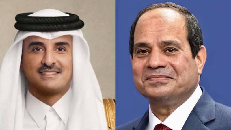 الرئيسي السيسي وأمير قطر