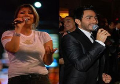 تامر وشيرين فى احتفالات الكويت