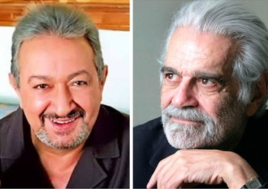 الفنانان المصريان عمرالشريف ونور الشريف-ارشيفية