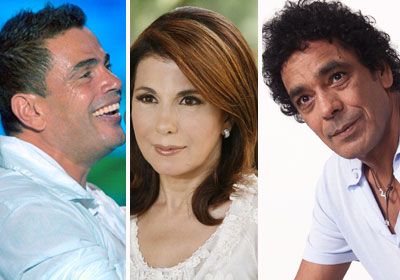 محمد منير وماجدة الرومي وعمرو دياب