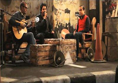 كريم وأحمد من فريق صندوق خشب في حلقة برنامج علي الرصيف