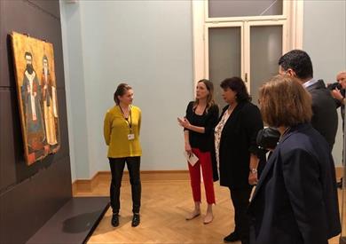 وزيرة الثقافة في زيارة للمتحف الوطني بصربيا