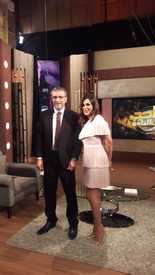 إنجي المقدم مع الإعلامي عمرو الليثي