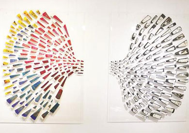 أقام سراج معرض «ماعت تتلون» بجاليرى «أوبونتو Ubuntu بالزمالك