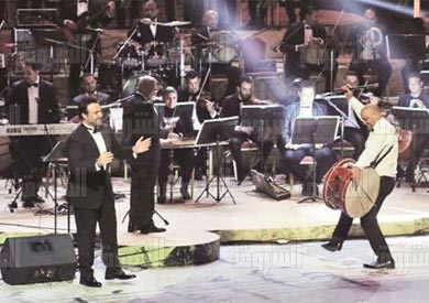 حفلة عاصى الحلانى بمهرجان الموسيقى العربية ال25 - تصوير: صلاح سعيد