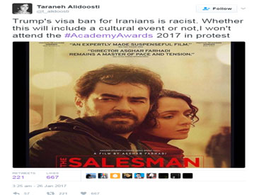 رشح فيلم "بائع متجول" للمخرج أصغر فرهادي لنيل جائزة أفضل فيلم أجنبي هذا العام