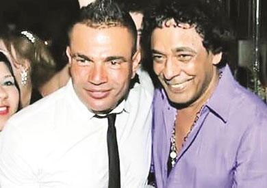 المطربان محمد منير وعمرو دياب
