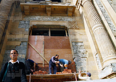 البدء في ترميم المتحف الإسلامي بعد أن تم تدميره بعد الحادث - تصوير: مجدي إبراهيم