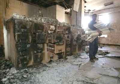 إحراق المغول لمكتبة بغداد