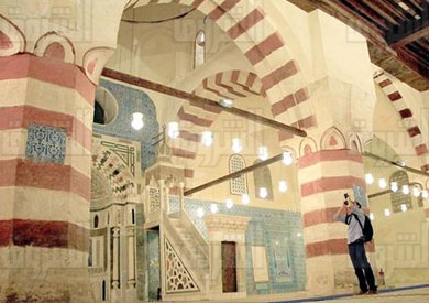 الجامع الازرق بالدرب الاحمر افتتاح بعد الترميم تصوير لبنى طارق