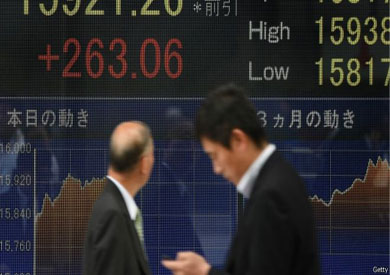 أغلق مؤشر نيكي القياسي للأسهم اليابانية عند 16,413,76 نقطة، بارتفاع بلغ 4.8 بالمئة