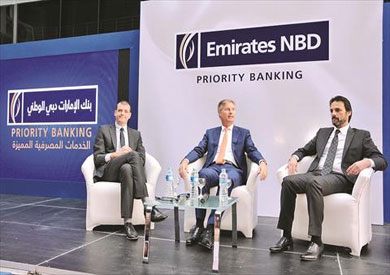 قيادات بنك الإمارات خلال المؤتمر الصحفي