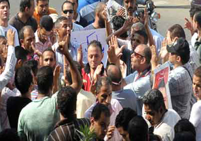 جانب من تظاهرات المصابين- صورة أرشيفية