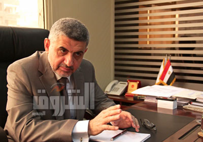 حسن مالك يتحدث امام الصحفيين     تصوير-جيهان نصر