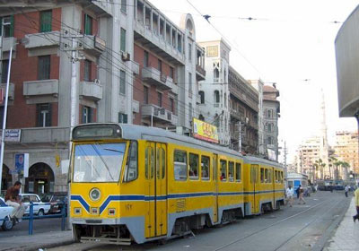ارشيفية.حريق بترام الإسكندرية