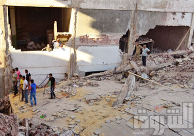 المصنع بعد انهياره فى الرمل تصوير  أميرة مرتضى