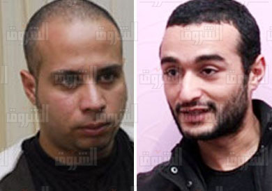 الناشط السياسي أحمد دومة وأحمد ماهر، مؤسس حركة 6 ابريل