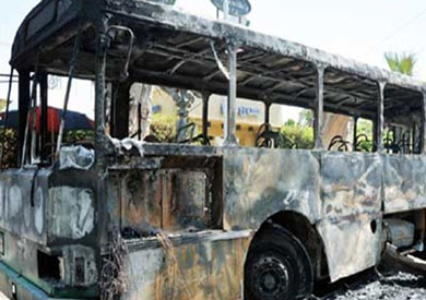 النيران اشتعلت في الحافلة وتم نقل الجثث وبعضها متفحم إلى المشرحة – صورة أرشيفية