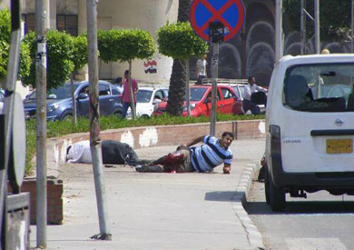 موقع الحادث عقب وقوع الانفجار