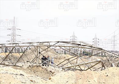 انفجار ابراج الكهرباء مدينة الانتاج الاعلامي تصوير احمد عبد اللطيف