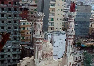 انهيار جزء من مئذنة مسجد «ابن خلدون» في الإسكندرية