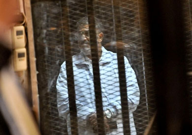 الرئيس الأسبق محمد مرسي أثناء المحاكمة - أرشيفية