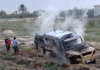 تفجير مدرعة بالعريش - ارشيفية