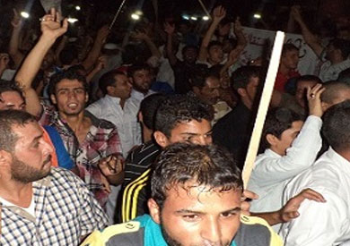 تظاهرة لأهالي مركز صان الحجر بالشرقية
