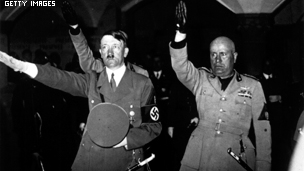 كان موسوليني حليفا لهتلر