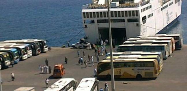 وصول 1554 راكبًا وتداول 440 شاحنة بموانئ نويبع وسفاجا