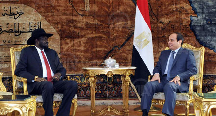 الرئيس عبد الفتاح السيسي و رئيس جنوب السودان سيلفا كي