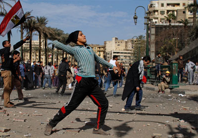 25يناير-الذكرى الثانيه اشتباكات القصر العيني تصوير علي هزاع