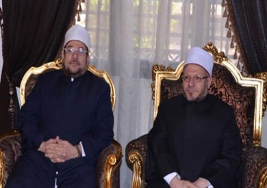 الدكتور محمد مختار جمعة وزير الأوقاف، والدكتور شوقى علام مفتى الجمهورية