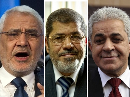 مرسي وصباحي وابو الفتوح