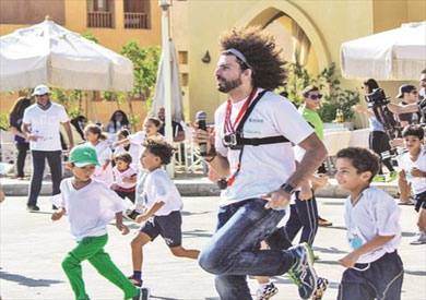عمر سمرة في احد مارثونات الأطفال السابقة