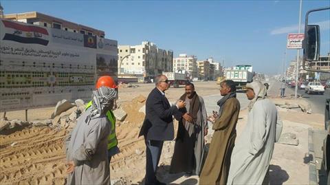 المحافظ يتفقد اعمال الممشى السياحى الجديد