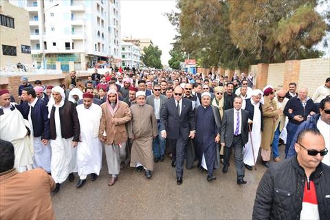 مشاركة الدعوة السلفية محافظ مطروح مسيرة حاشدة لتقديم العزاء فى ضحايا كنيستي ماري جرجس والمرقسية