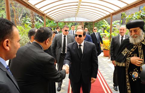 السيسي يزور الكاتدرائية