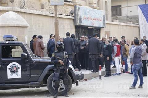 تأمين كنيسة مارمينا بحلوان تصوير ابراهيم عزت