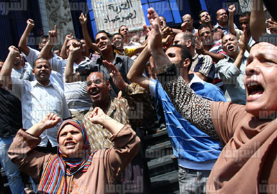 وقفة تأبين أحمد سمير مصور الحرية والعدالة الذي قتل أمام الحرس الجمهورى - تصوير : لبنى طارق