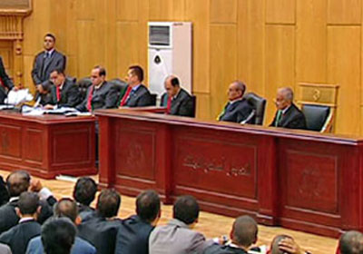 صورة  من جلسة محاكمة مبارك